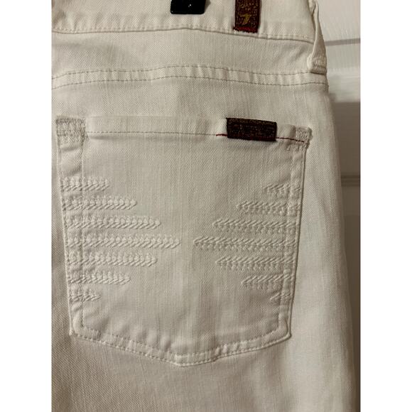 7 For All Mankind Jeans, White, Straight Legged, Size 31 - Picture 4 of 6